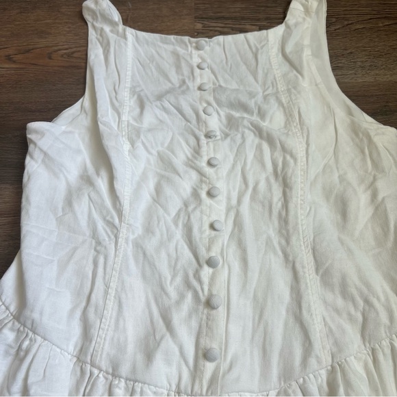 Women's Drop Waist Mini Sundress - Wild Fable™ White XL: Rayon Linen Blend - Picture 6 of 7